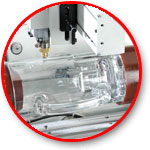 Sistema de lubrificacin integrado para grabar sobre vidrio.